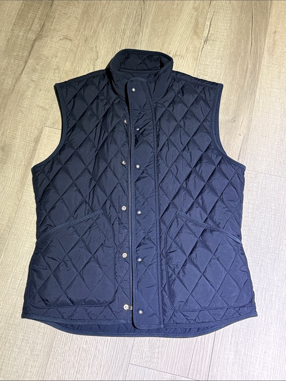 J. Crew Factory Quilted Navy Men's Vest